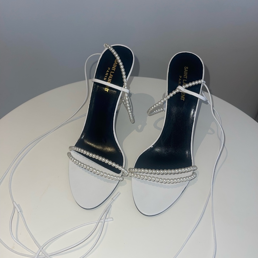 Saint Laurent Luna Pearl Sandals